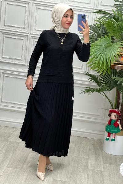 23174 Tunik Takım Siyah