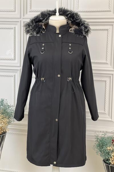 2403 Kolu Zımbalı Bondi Kaban Siyah