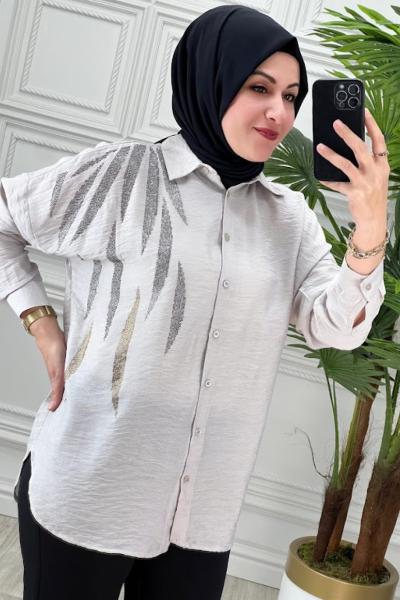 2408 Tunik  Açık Gri