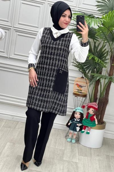 2417634 Tunik Takım Siyah