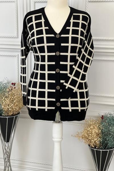 2430 Kare Desen Hırka Taş  Taş Rengi