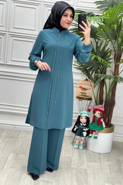 24319 Tunik Takım Mint Yeşili