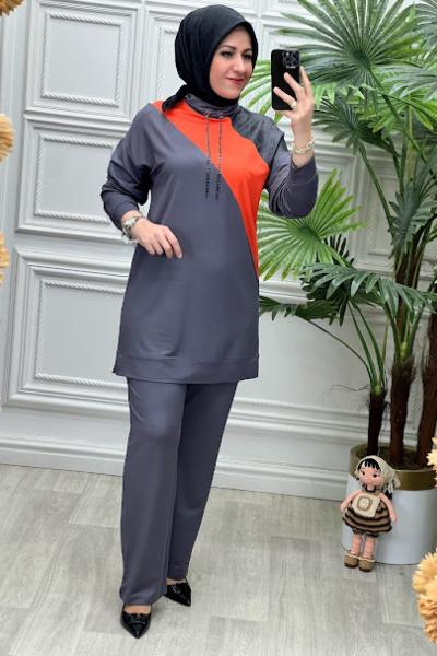 2502B Tunik Takım Gri
