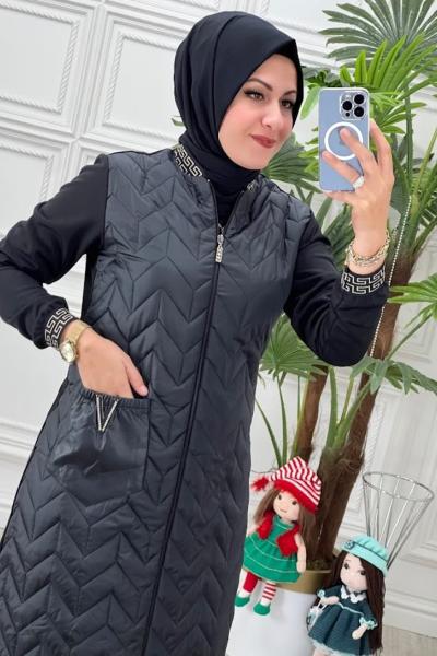 2507 Kapitone Kap Siyah