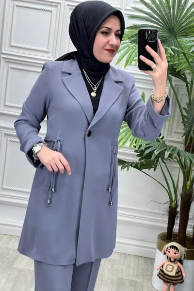25455 Tunik Takım Gri
