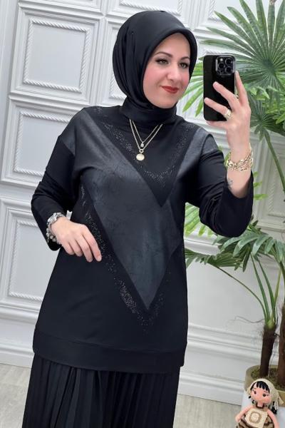 25533 Tunik Takım Siyah