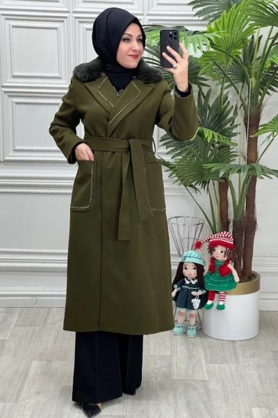 2560 Kaşe Kaban Haki