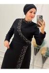 2562 Taşlı Abiye Siyah Diğer