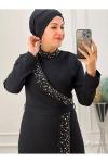 2562 Taşlı Abiye Siyah Diğer