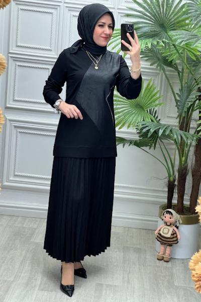 2566B Tunik Takım Siyah