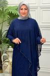 2601B Elbise Lacivert