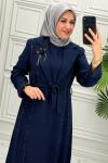 2603 Elbise  Lacivert