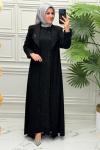 2607 Elbise  Siyah
