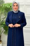 2607 Elbise  Lacivert