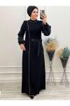 2610 Önü Düz Taşlı Abiye Siyah Diğer