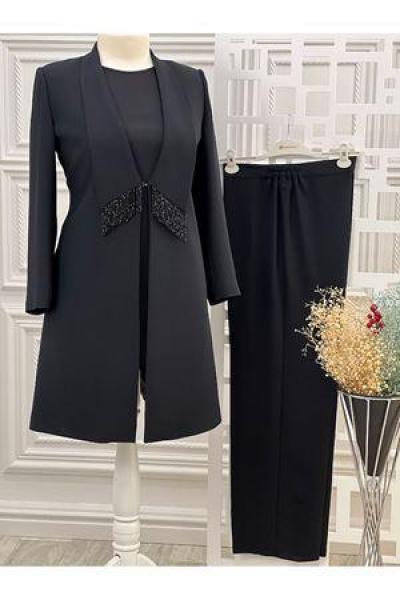 2612 Kravatlı Takım Siyah Diğer
