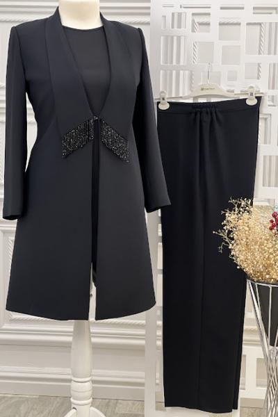 2612 Kravatlı Takım Siyah Diğer