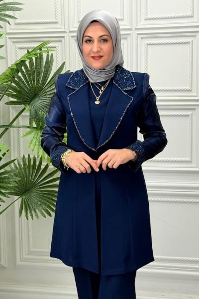 2614 Tunik Takım   Lacivert