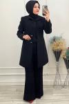 2617 Ceketli Takım Siyah Siyah