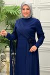2620B Elbise Lacivert