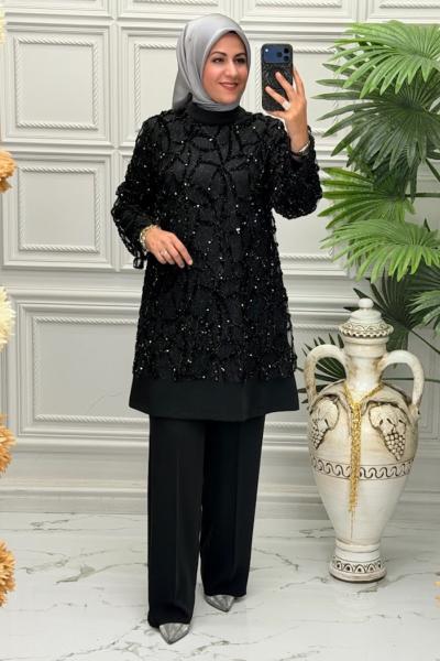 2635B Tunik Takım Siyah