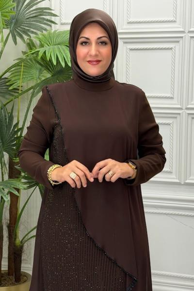 2660 Elbise Kahverengi