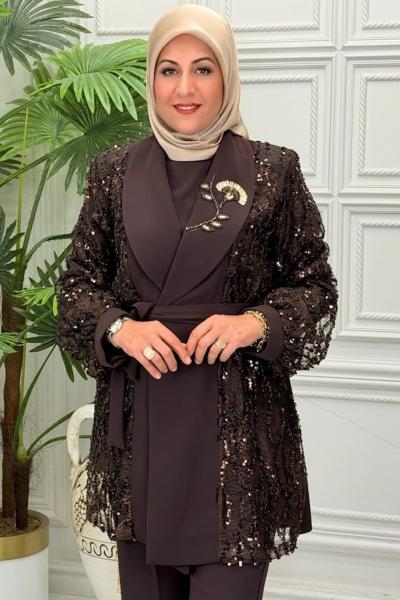 2662 Tunik Takım Kahverengi