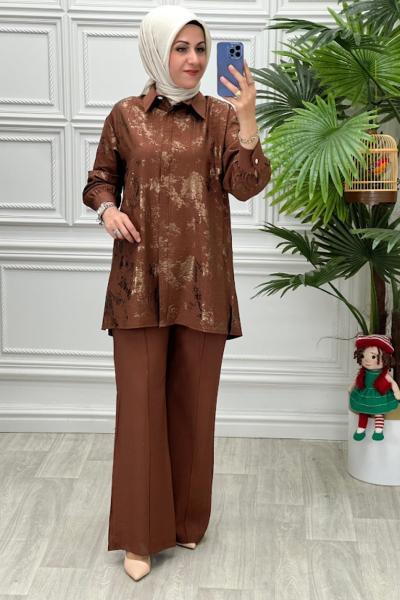 2669 Tunik Takım Kahverengi