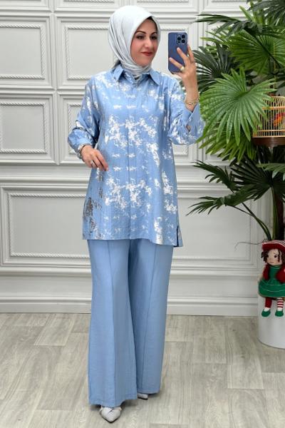 2669 Tunik Takım Mavi
