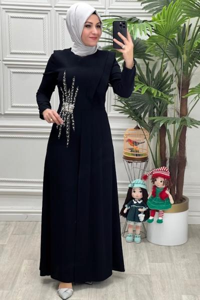 2701 Elbise Siyah