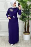 2721 Açelya Elbise Mor