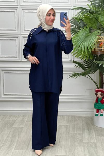 2725B Tunik Takım Lacivert
