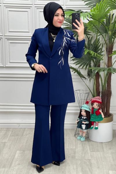 2752 Klasik Takım İndigo