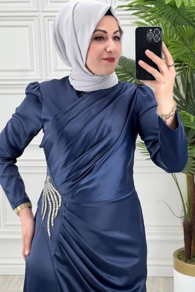 2758 Zeliş Elbise Lacivert