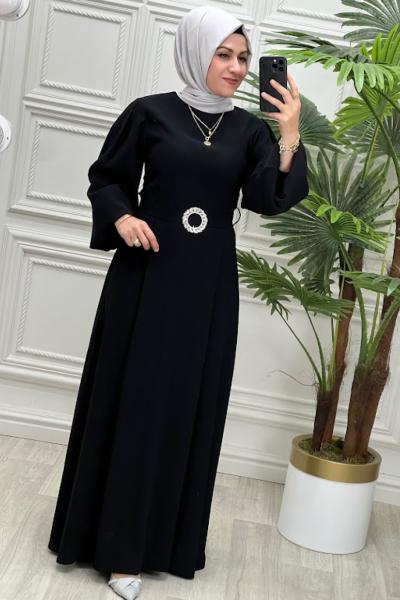 2760 Rumeysa Elbise Siyah
