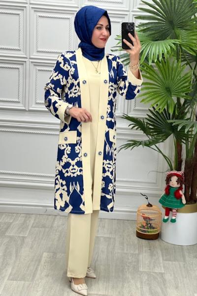 2773-B Üçlü Takım Lacivert