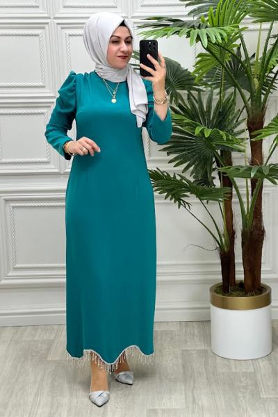 2773 Pırlanta Elbise Zümrüt