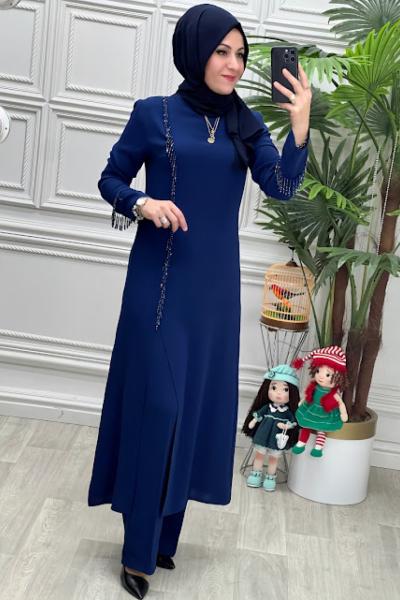 2801 Tunik Takım İndigo