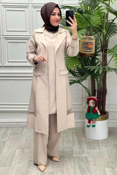 2805 Tunik Takım Taş Rengi