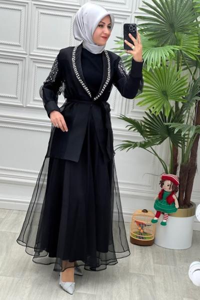 2809 Tunik Takım Siyah