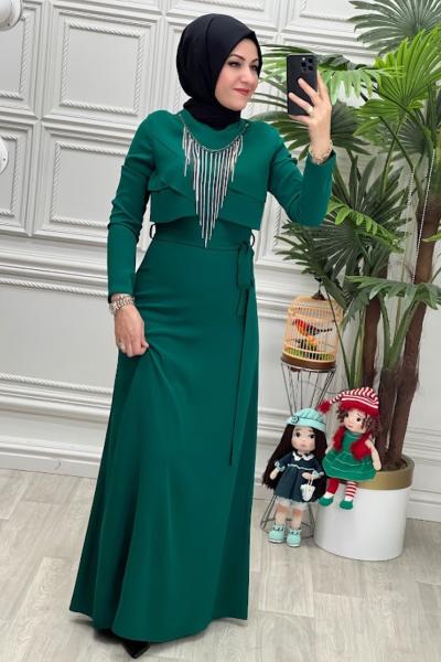2811 Elbise Zümrüt