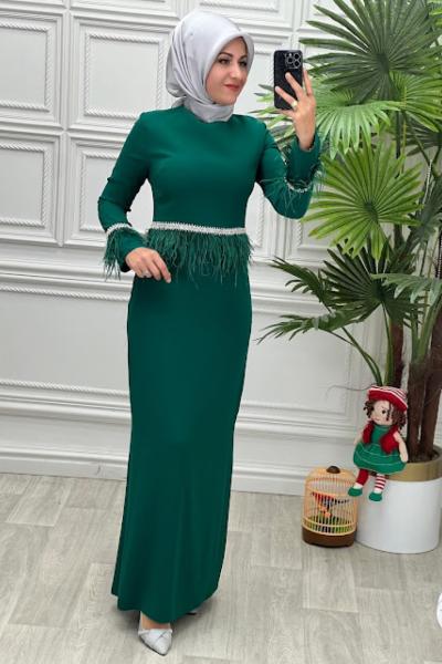 2816 Elbise Zümrüt