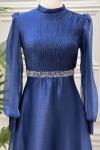 2849 Ahuşen Elbise Lacivert