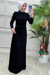 2854B Elbise Siyah