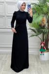 2854B Elbise Siyah