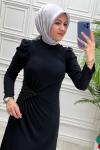 2854B Elbise Siyah