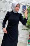 2854B Elbise Siyah