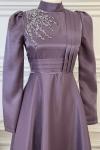 2855 Loya Elbise Lila