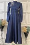 2855 Loya Elbise Lacivert