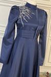 2855 Loya Elbise Lacivert